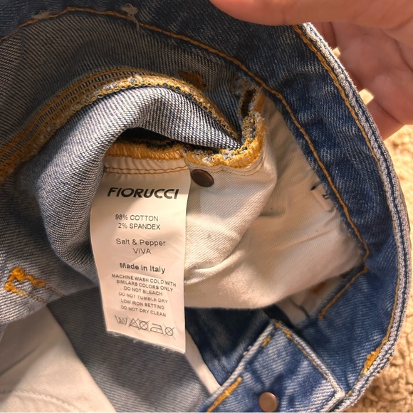Fiorucci jean denim Shorts with Angel cherubs - Picture 2 of 4